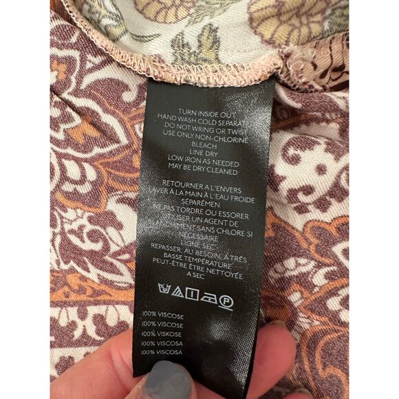 Maeve by Anthropologie The Paz Button Down Shirt Mixed Print Floral Colorful L - Picture 5 of 8